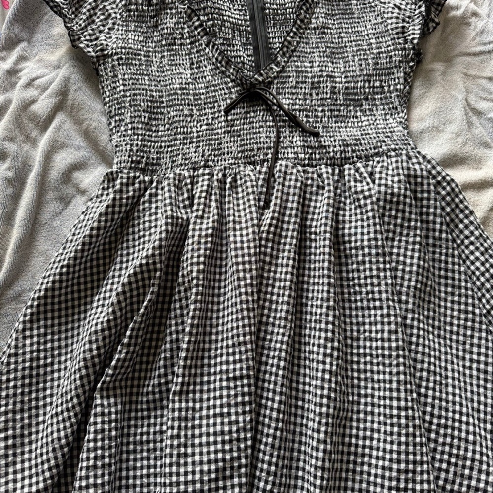 Black and White Gingham romper